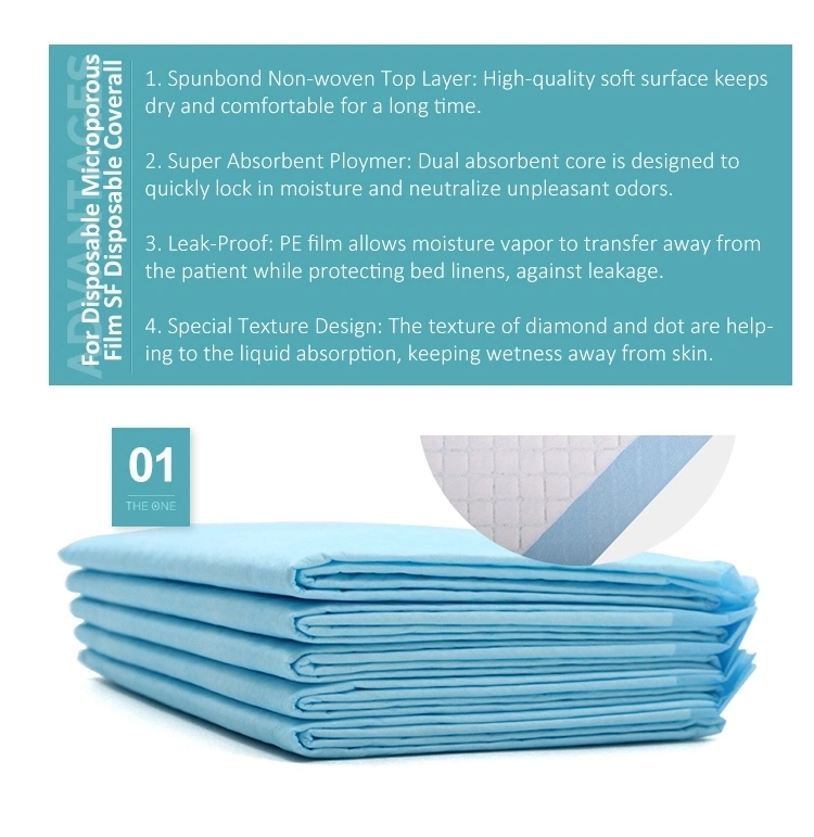 OEM Size Incontinence Underpad/Urine Absorbent Pet Pads with Breathable Nonwoven