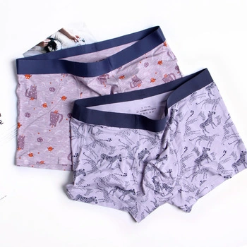 New Design Custom Adult Underwear Men Red Printing Design Boxers