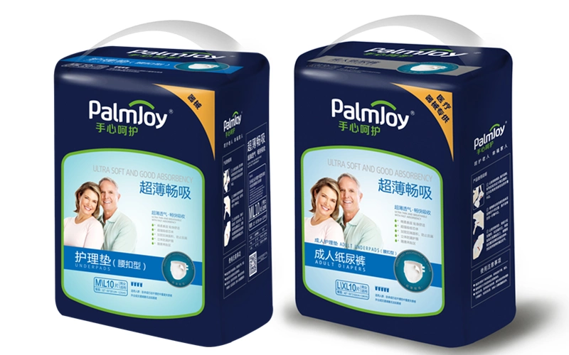 Palmjoy Thick Overnight Adult Men's Incontinence Briefs Diapers for Adults