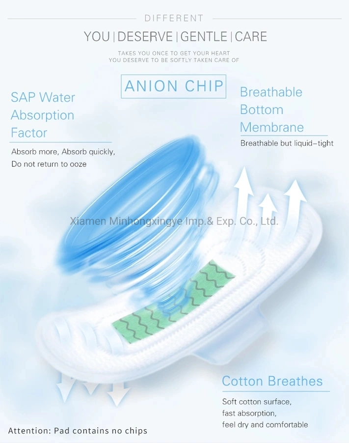 Breathable Sanitary Napkin Feminine Hygiene Pad Thick Sanitary Pad for Night Use