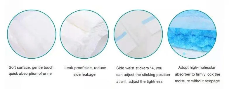 5D Leak Prevention Disposable Nursing Pants Type Diaper for Incontinence