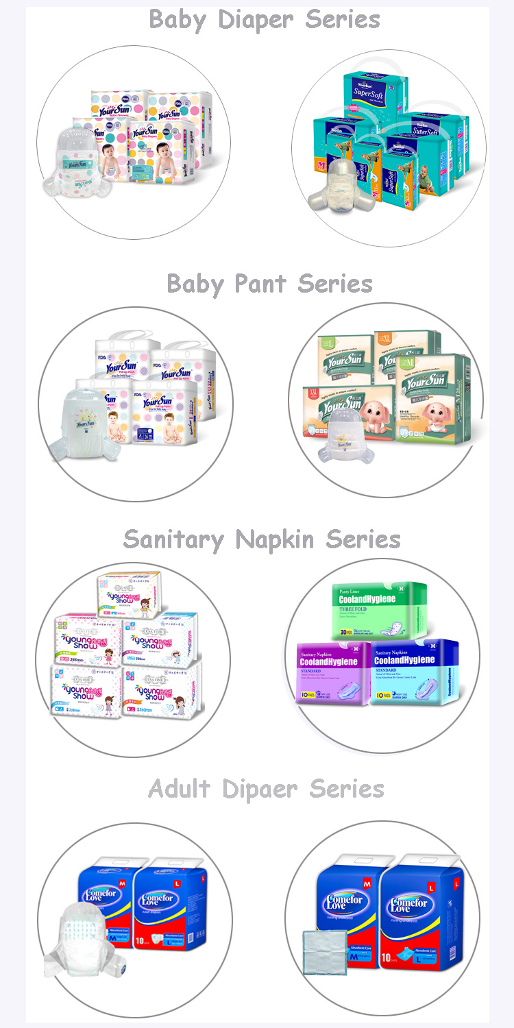 Your Sun Wholesale Disposable Diaper Baby Disposable Sleepy Baby Diaper Manufacturers in China