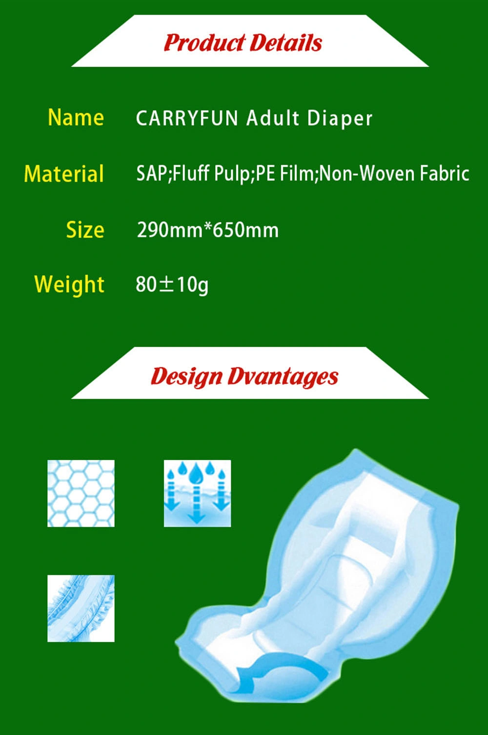 Best Quality  Adult  Diapers  High Quality  Adult  Diapers  for Men