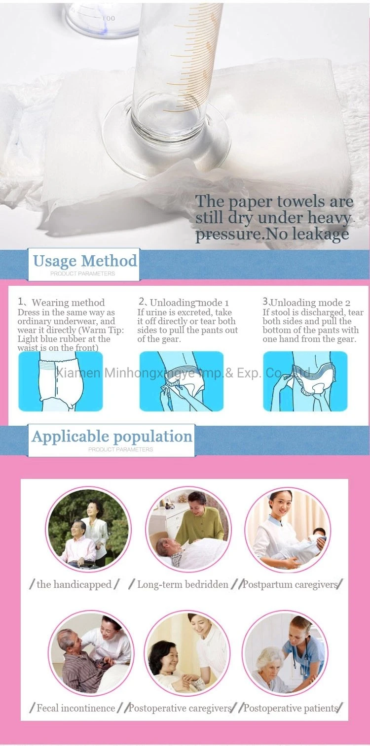 Leak Guard Anti-Leak and Disposable Diaper Type Adult Pullup Pants Style Diaper