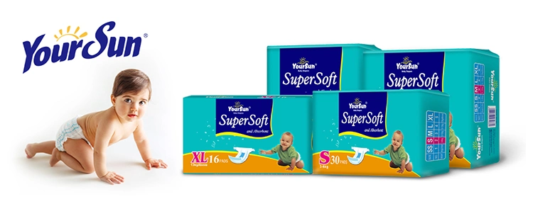 Dry Surface Ultra Absorbent Yokosun Merries Baby Disposable Diapers