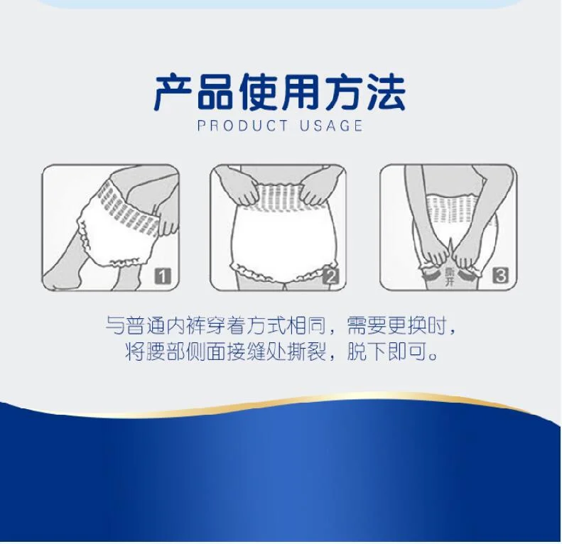Good Quality High Absortant Sap Pull up Diaper for Adult Overnight Incontinence