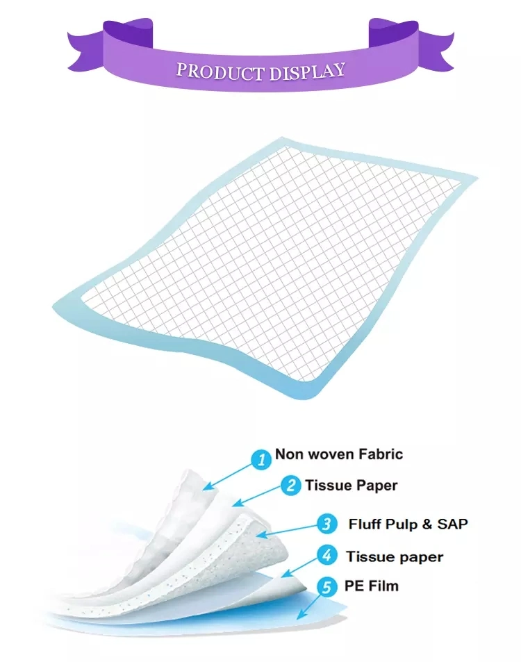 80X150cm Disposable Medical Hospital Incontinence Bed Under Pads for Adults Adult Underpad Urine Pad for Elder Adult Under Pad