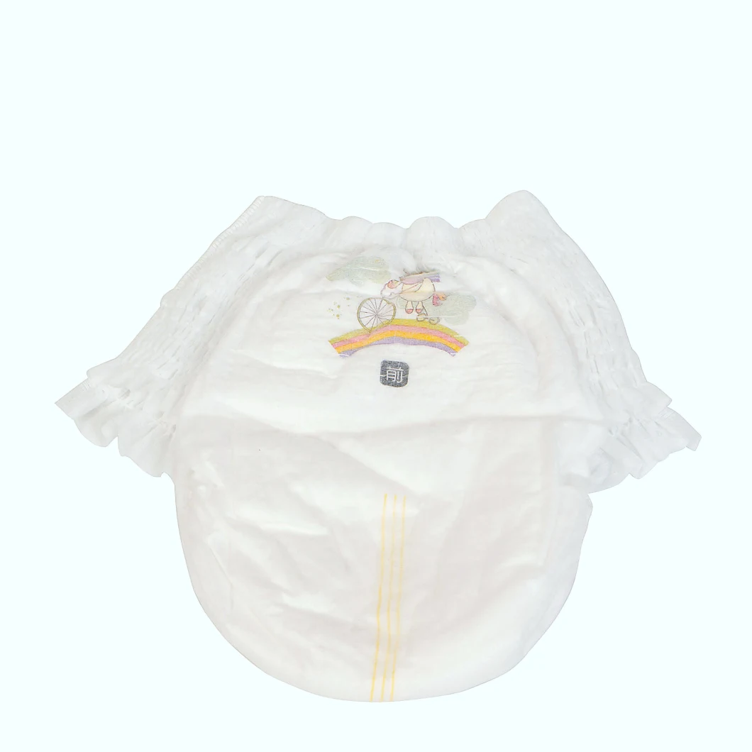 Breathbale Soft Absorption Cloth-Like Printed Disposable Baby Pull up Diaper Pants