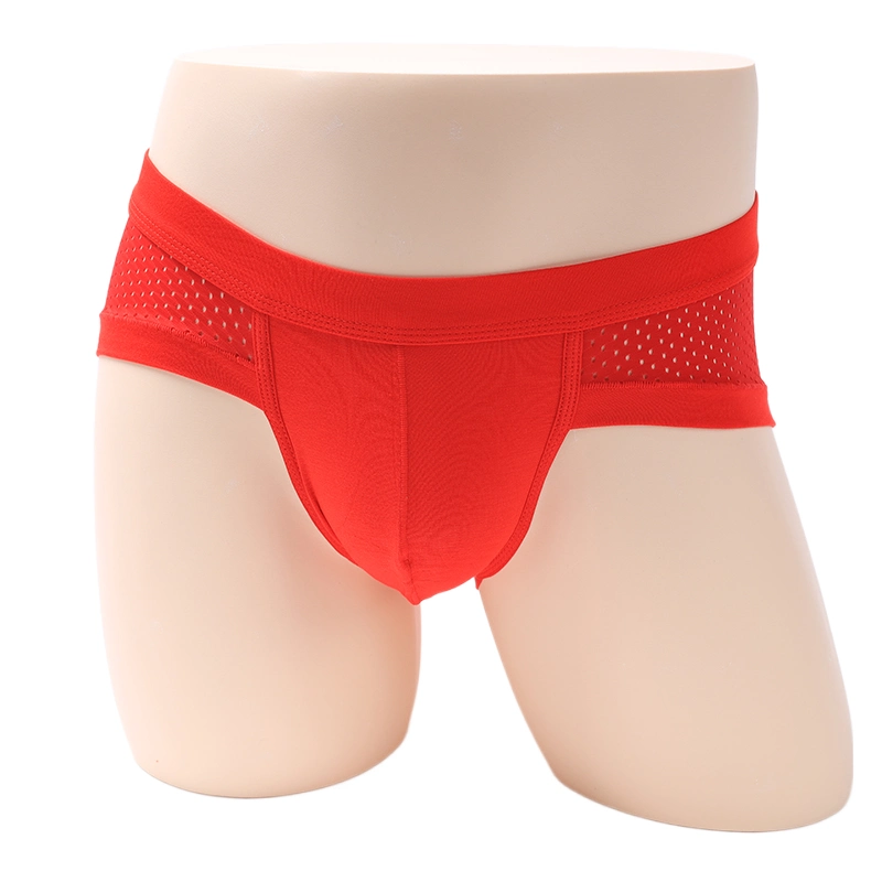 Plus Size Mesh Design Modal Male Underwear Men Brief Modal Underwear Elastic Boxershort Custom Men Underwear Boxer Brief Plus Size Male Underwear