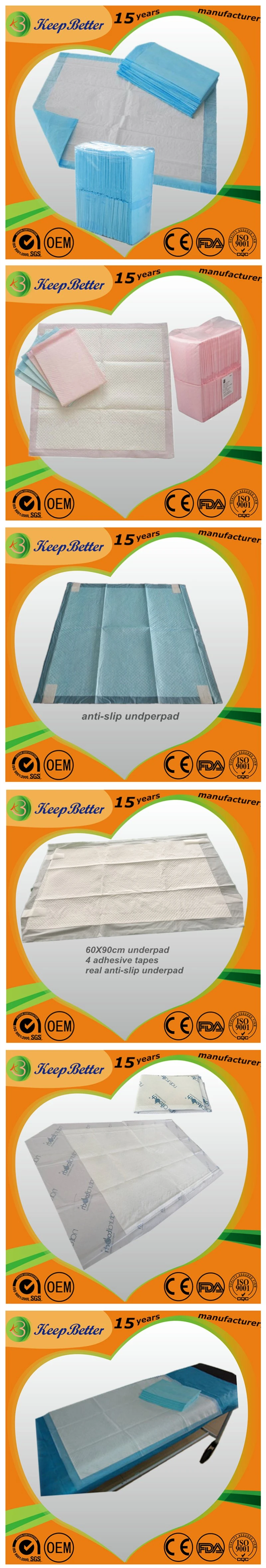 Big Size 150X80cm Disposable Hospital Bed Pads Medical Nursing Surgical Underpads Maternity Bed Mat with Private Label Customized Produced