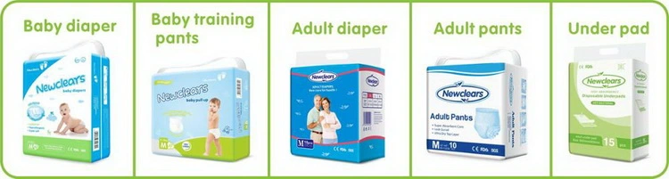 Dry Surface Absorption PE Film Material Diapers for Adults