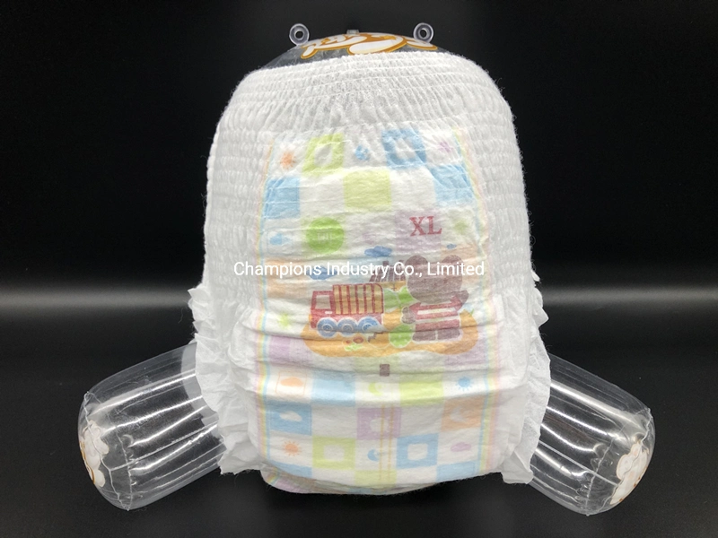 Nice Training Pants Disposable Baby Diaper with Cartoon Printing Pull up Diaper
