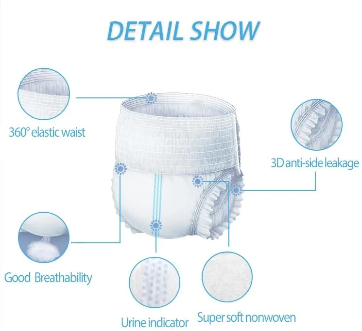 Professional Production Disposable Overnight Adult Pants Diapers