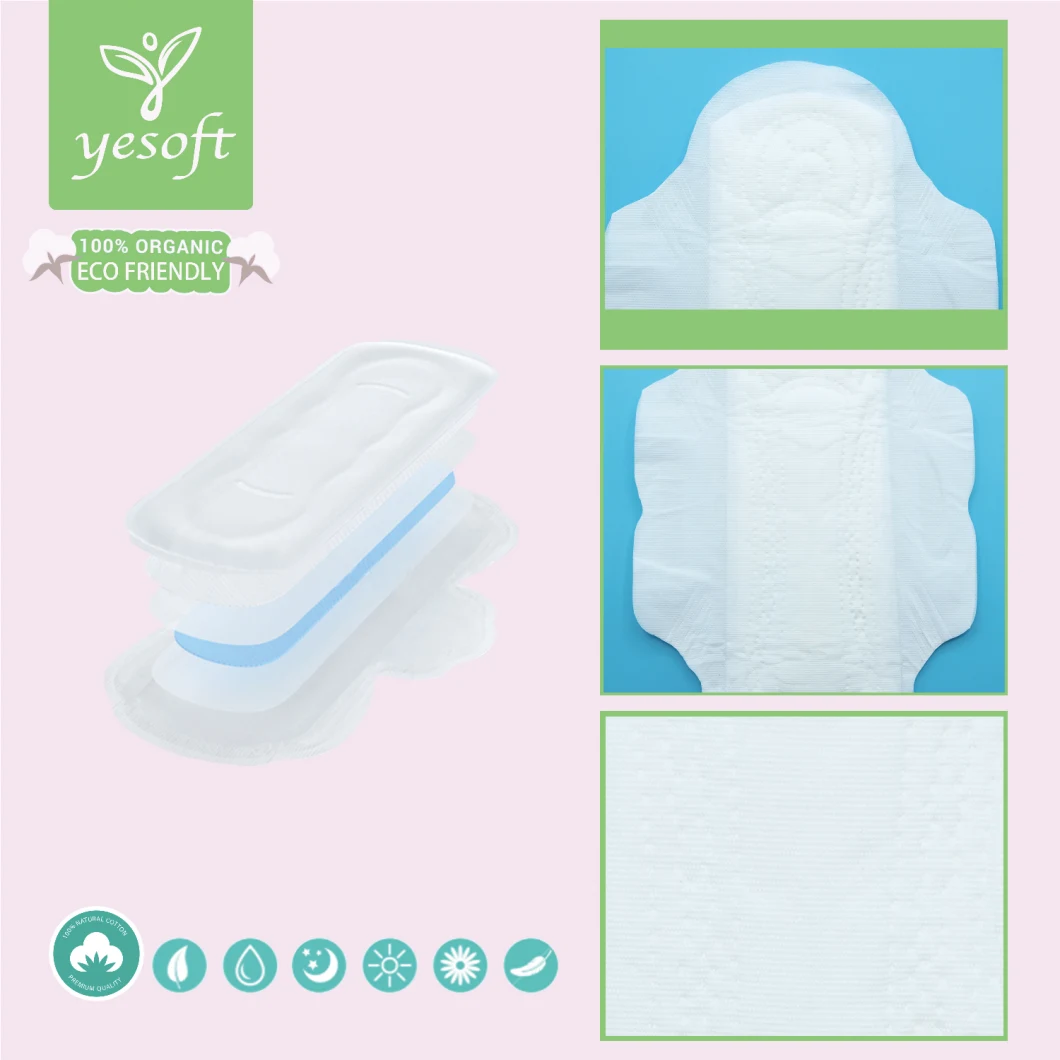 Lady Anion Sanitary Pad for Female Hygiene Pad for Women Sanitary Napkin with Airlaid Paper