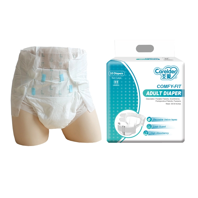Carelder OEM PP Tape Disposable Adult Diaper for Elder Incontinence