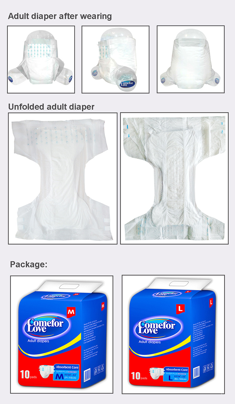 Hot Selling Disposable Incontinent Adult Diaper for Old People Manufacturing in China