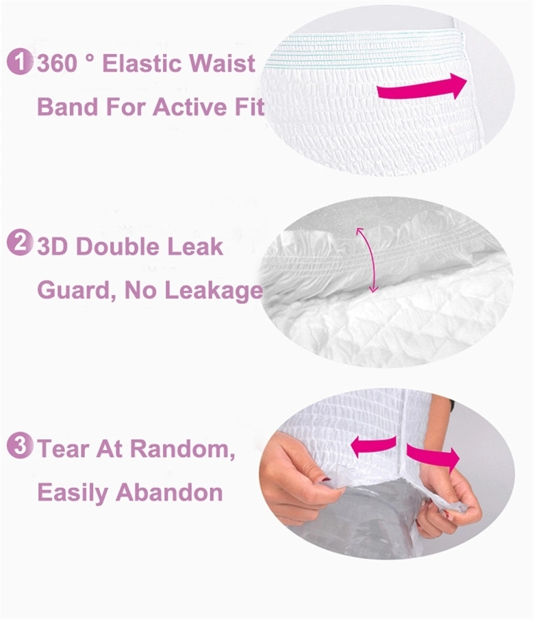 Disposable Incontinence Adult Diaper High Absorbency Dry Surface Adult Pants