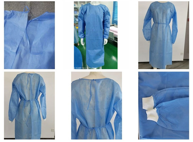 Disposable Protective Suit, Protective Suit, Disposable Non-Woven PP+PE Gown, SMS Protective Clothing