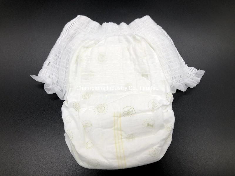 Baby Goods Fluff Pulp Type Disposable Pull up Baby Diaper with Printed Frontal Tape