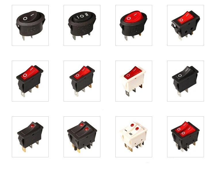 Rocker Switch Round Switch 10A with LED Light