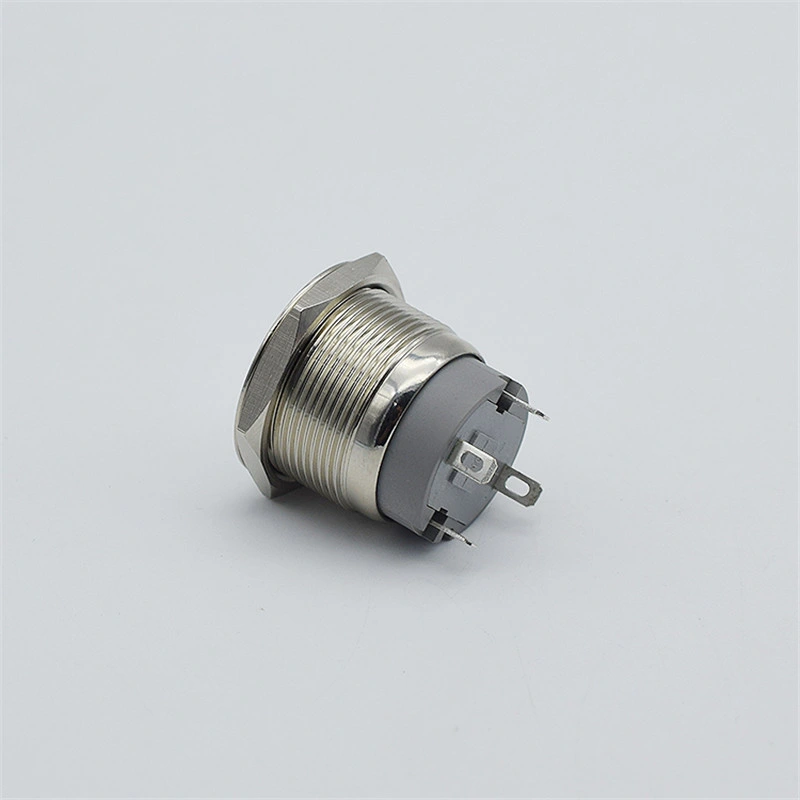 Push Button Switch 10A 6V 22mm Waterproof Latching Metal Switch Electronic Switch with LED
