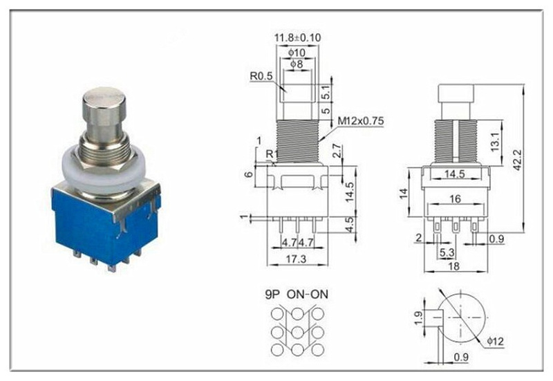 Factory Supplier Rotary Switch, Tack Switch, Pedal Switch, Reset Switch, Position Switch with Good Quality