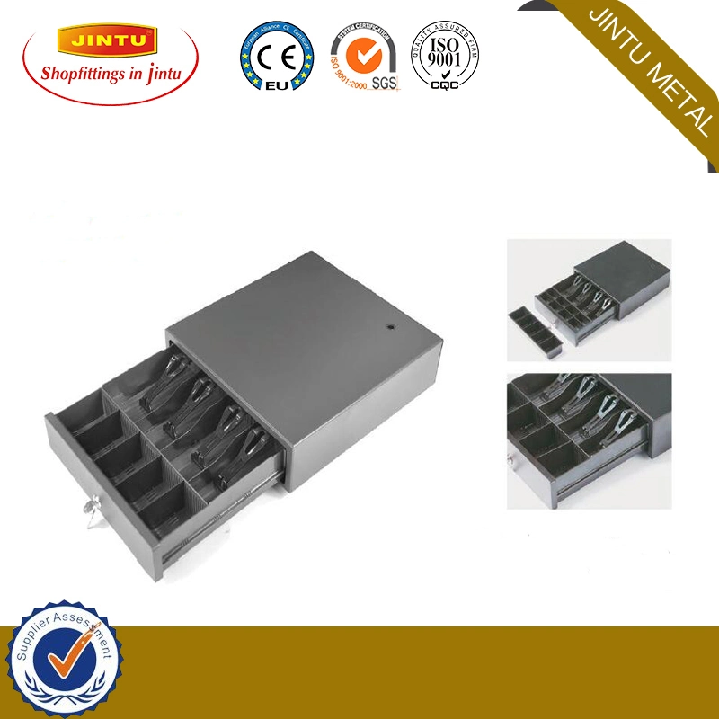Metal Mini POS Manual Push Open Cash Register Drawer Lock Box Safe Rj11 405