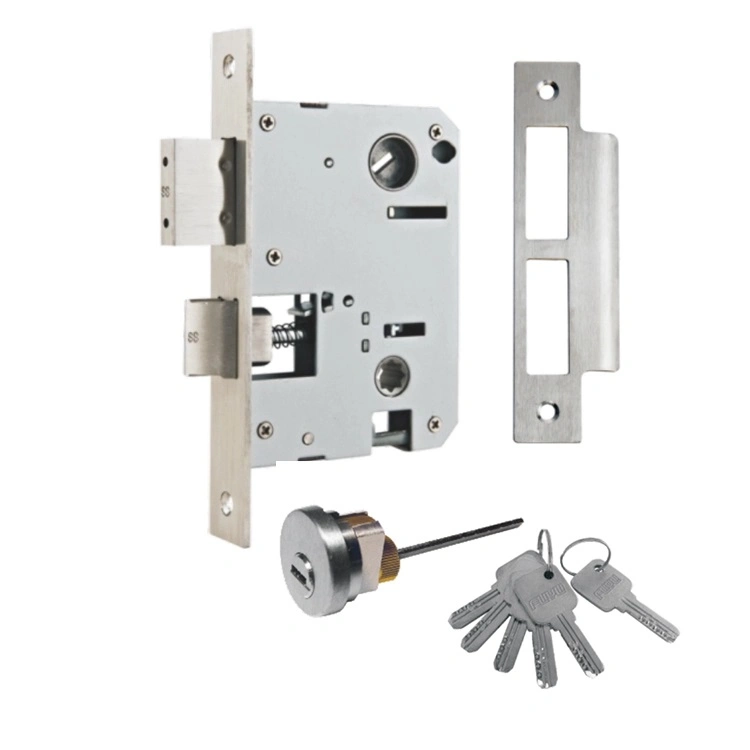 Safe Solid Zinc Alloy Mechanical Key Lock Door Hardware Handle