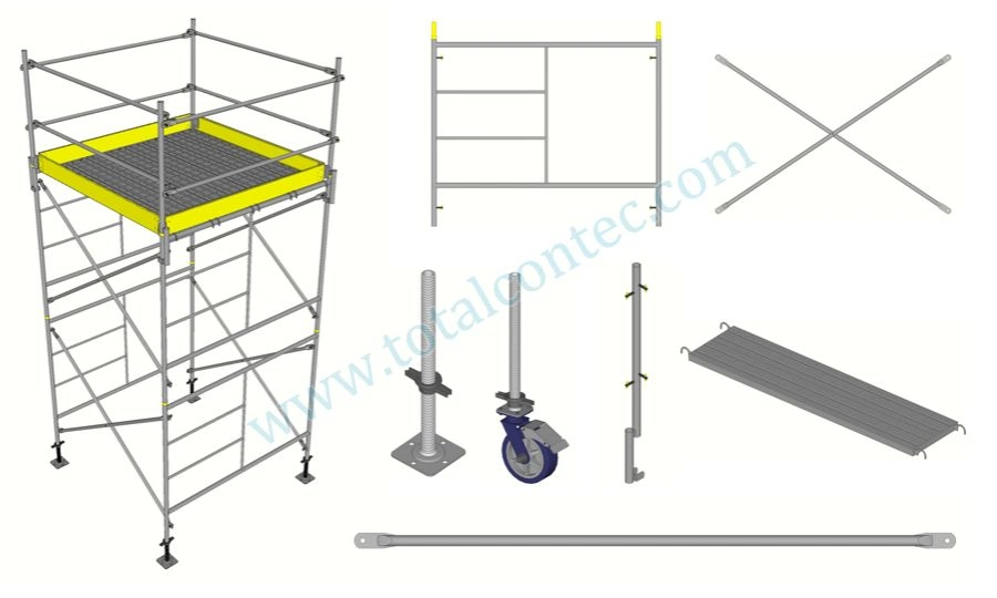 Safe Durable Reliable CE SGS Qualified Frame Scaffolding for Construction