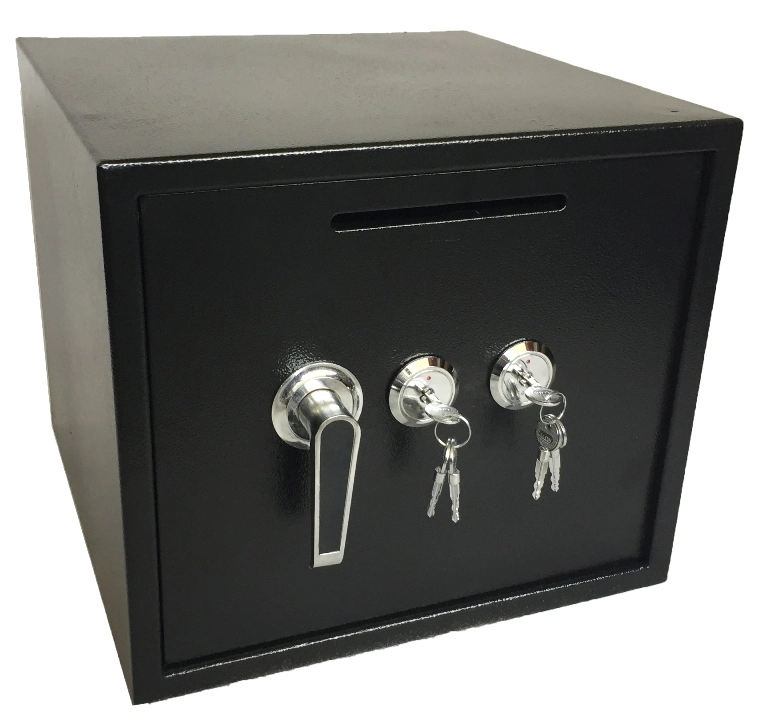 Front-Loading Deposit Mechanical Deposit Safe Box with Double Handle