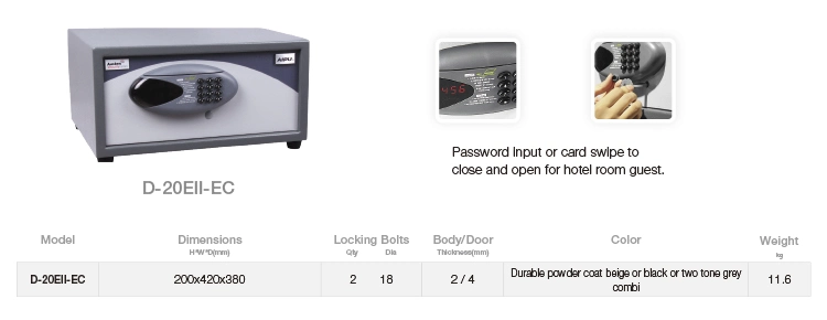 Aipu Fingerprint Safe D-20ell-Ec/Home&Office Biometric Safe Box/Security Storage Safety Box