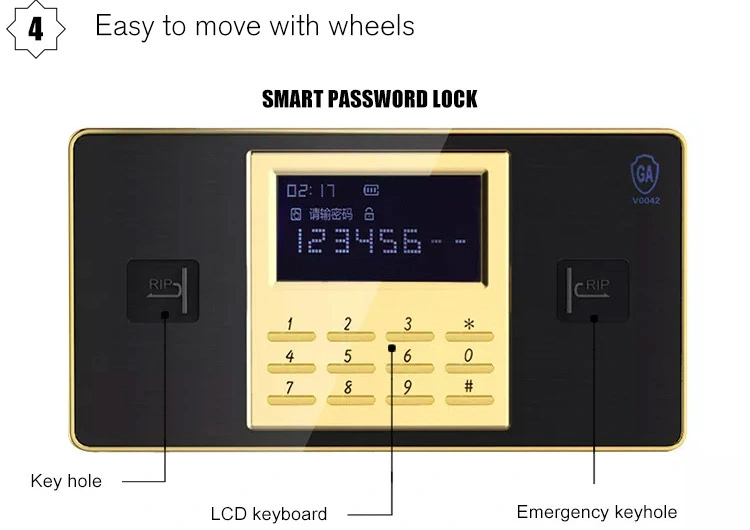 Electric Hidden Security Safe Box Biometric Combination Lock Safes Large Fingerprint for Cash