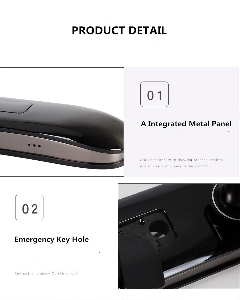 Smart Lock Fingerprint on Handle Digital display Voice Promt Virtual Password Safe Lock