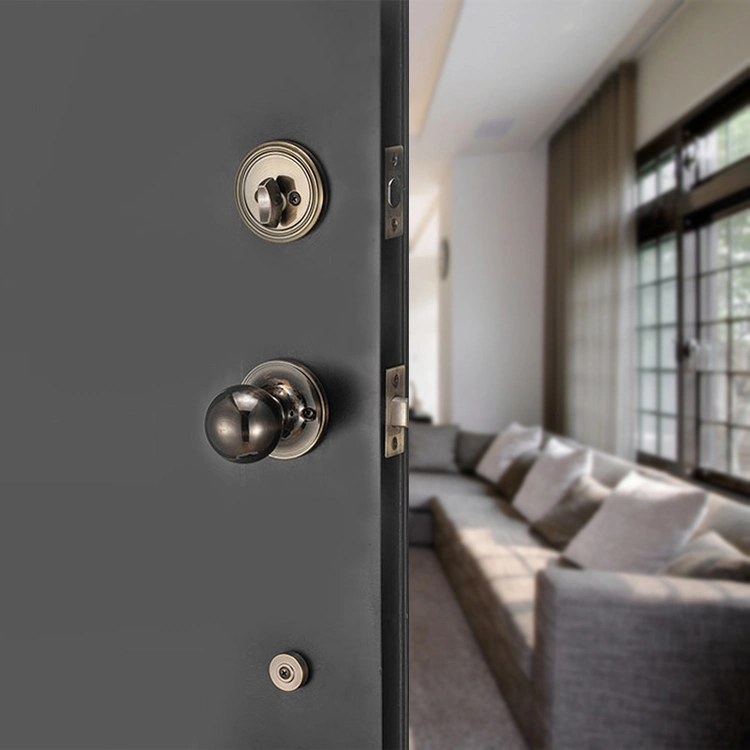 Safe Solid Zinc Alloy Mechanical Keys Lock Door Hardware Handle