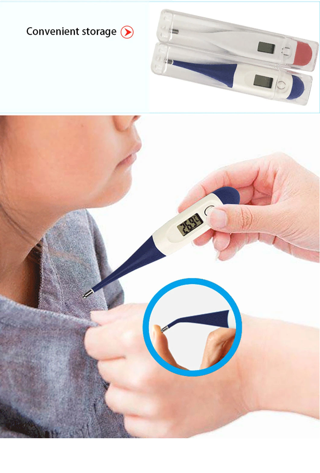 Manufacturer Safe Baby Adult Body Temperature Electronic Digital LED Display Accurate Thermometer