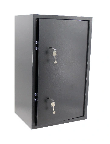 Home Use Mechanical Safe with Two Key Locks, Two Shelves to Keep Valuables