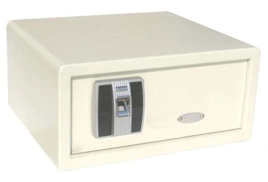 White Biometric Lock Money Security Box, Home Deposit Hidden Wall Safe