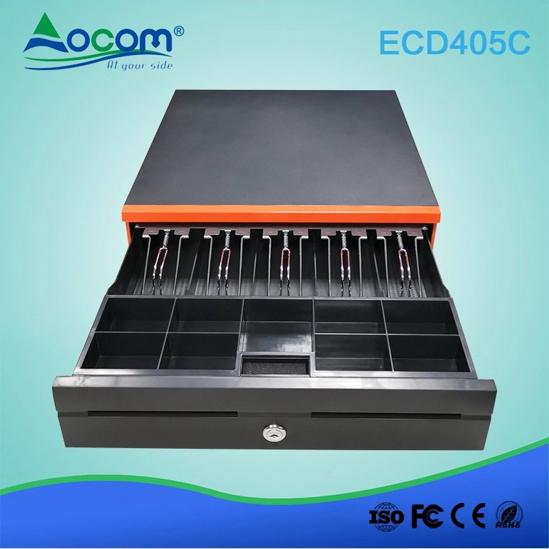 Rj11 Electronic 405mm Metal POS Register Safe Cash Drawer Box
