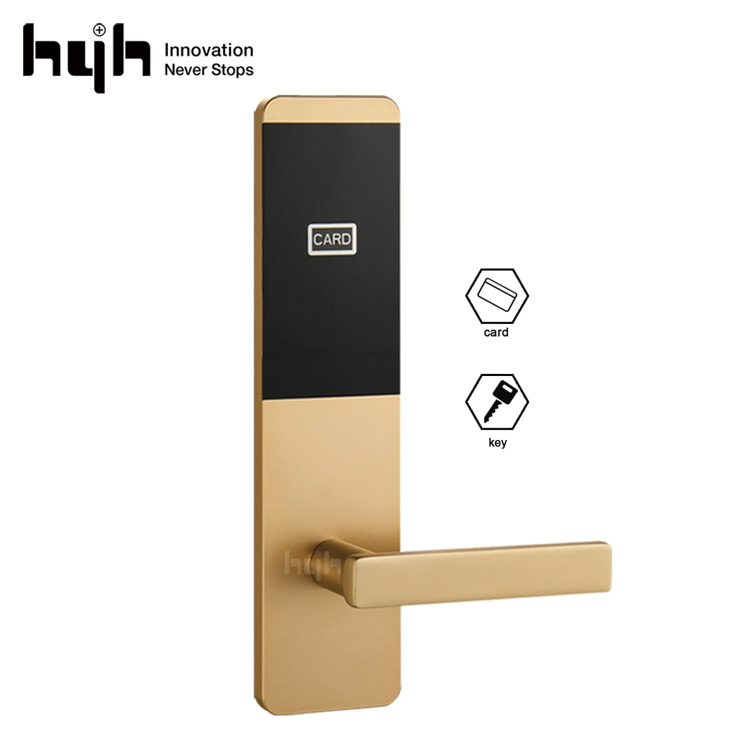 Safe Smart Security Digital Keyless Card Code Alarm Aluminum Alloy Electronic Door Handle Locks