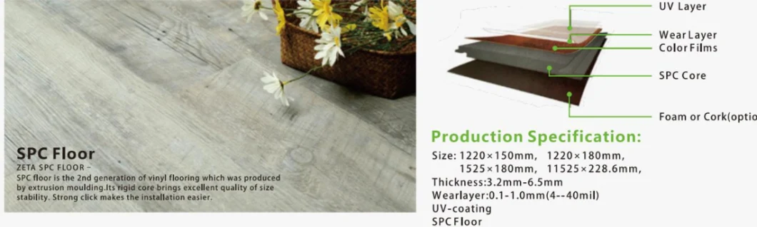 North American Floor Supplier China Floor PVC/Spc/Espc/Mspc High Quality Vinyl Floor