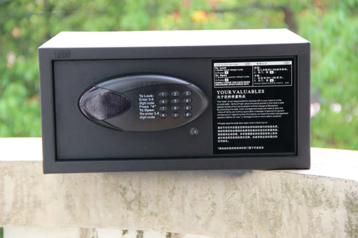 Hotel Electronic Code and LCD Display Safe Box Fixed on Wall