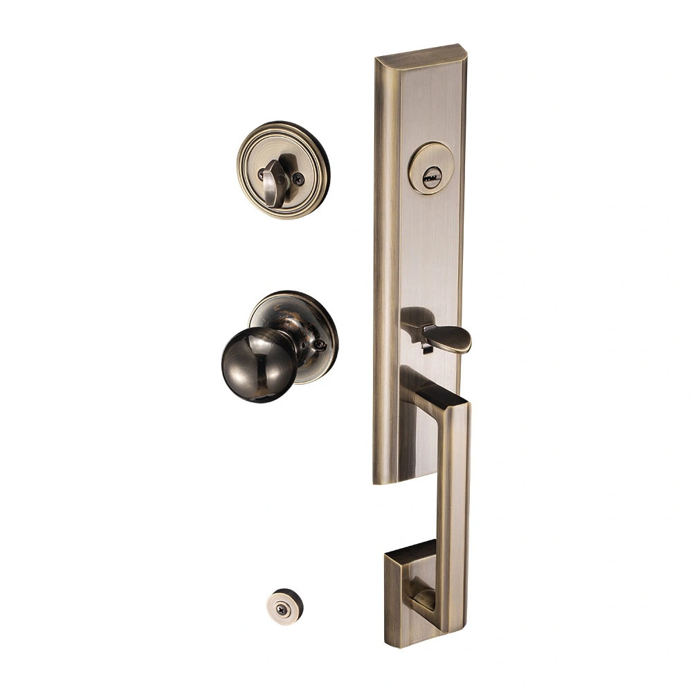 Safe Zinc Alloy Mechanical Key Lock Door Hardware Handle