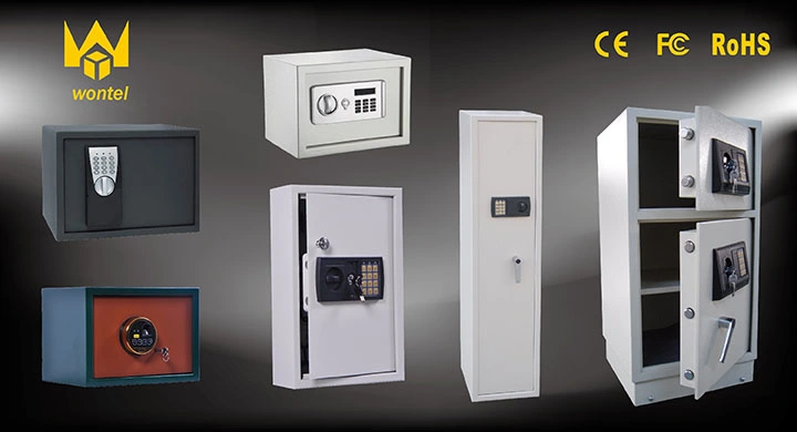 Hotel Electronic Code and LCD Display Safe Box Fixed on Wall