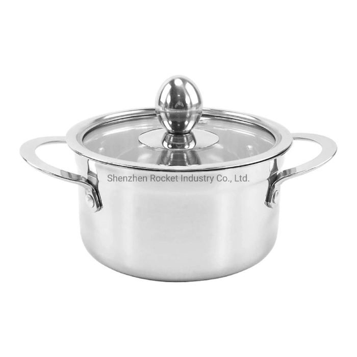 Glass Lid Cover Kitchen Ware Cookware Sets Mini Cooking Pots Stainless Steel Sets Casserole