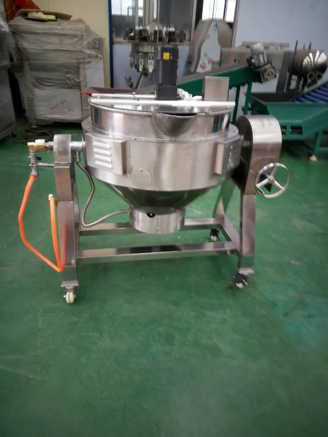 Jacketed Kettle Mixer Steam Cooking Kettle with Agitator Double Jacketed Steam Kettles