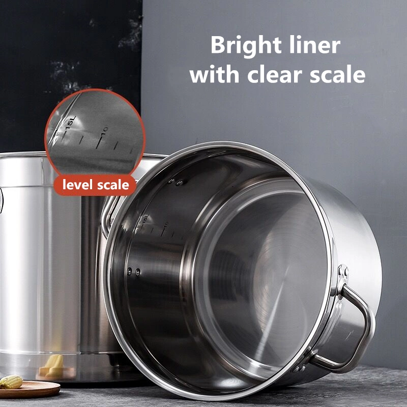 Hot Sale 304 Stainless Steel Commercial Restaurant Cooking Induction Pots Soup Pot