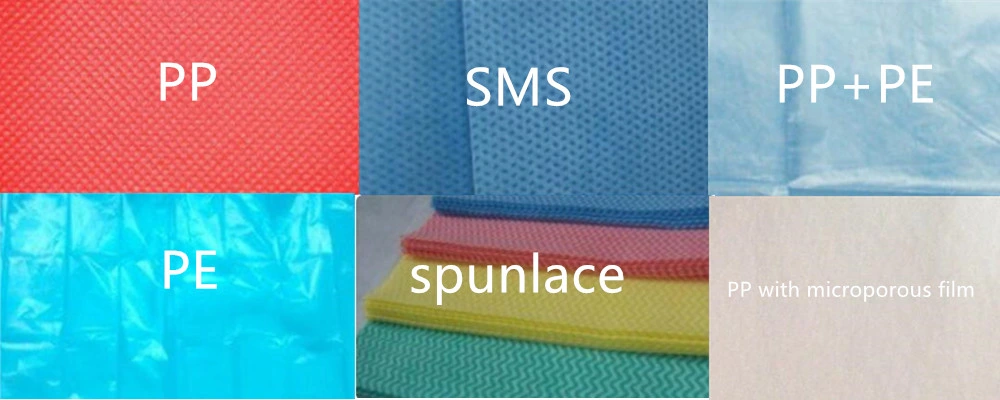 Health Disposable Isolation Gown SBPP Non Woven Breathable Non-Toxic