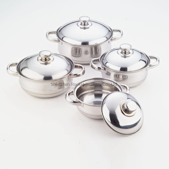 Africa Steel Lid Camping Kitchen Stainless Steel Cooking Pot Sets Cookware Set