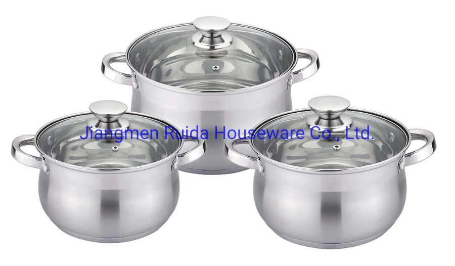 Cookware Sets on Sale Big Belly Shape of Pot Body-6PCS -12PCS Stainless Steel Cookware Set