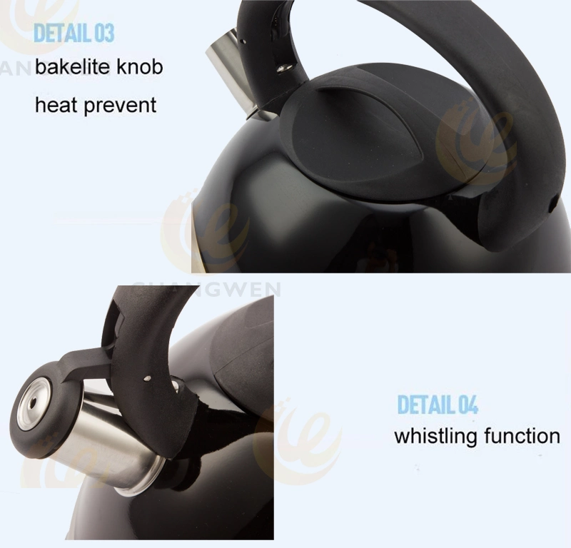 3.0L/2.5L S/S Stainless Steel Whistle Kettle Kitchenware Cookware for Induction